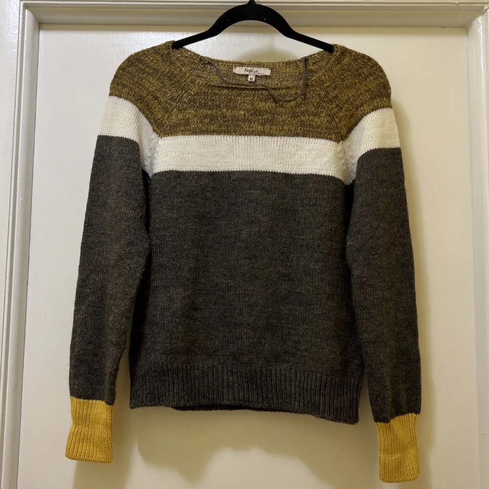 NAPA GIRLS Italian Metallic Striped
Open Knit Sweater M